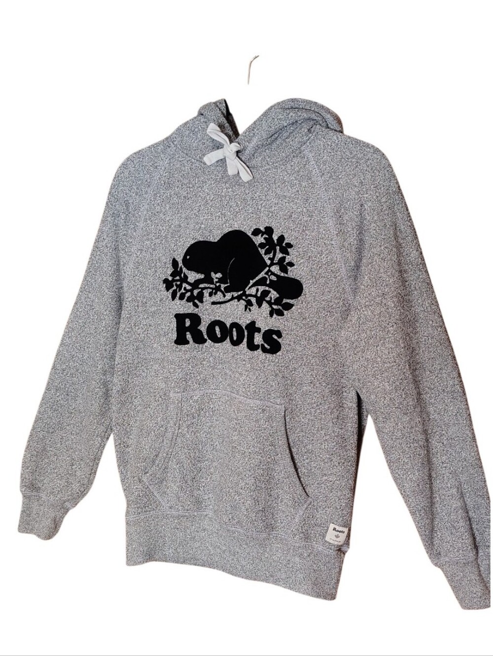 Roots Gray Crewneck Hoodie with Beaver Logo - Picture 3 of 13